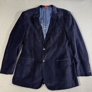 Linea Uomo Blazer Sport Coat 46 Long Solid Dark Purple Velvet‎